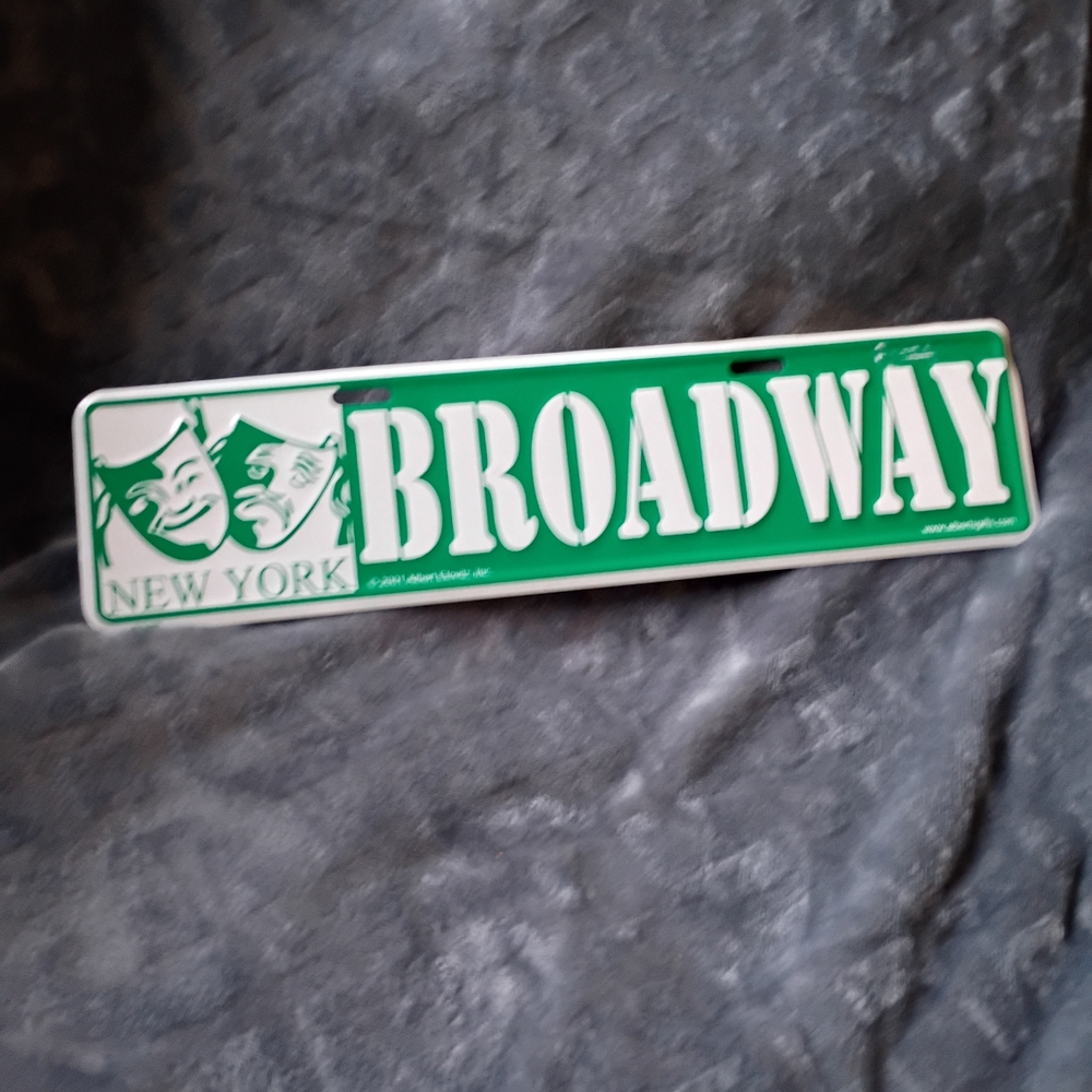 Broadway New York License Plate Sign